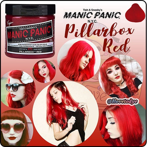 Pillarbox Red ● Manic Panic  Semi-Permanent Red Hair Dye - ilovetodye