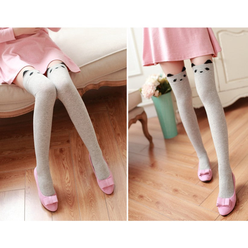 Panda Over the Knee Socks
