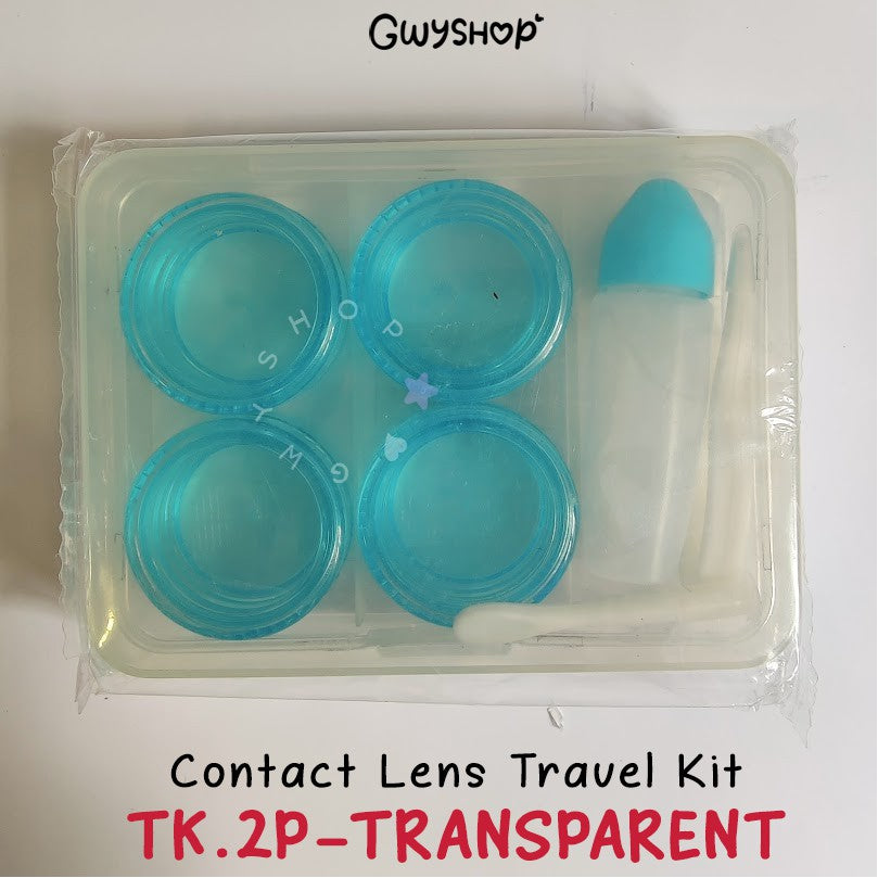 2 Pairs Transparent ☆ Contact Lens Travel Kit