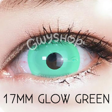 17mm UV Glow Green Mini Sclera ☆ Urban Layer