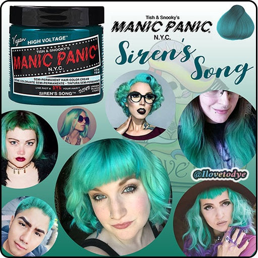 Siren's Song ● Manic Panic Semi-Permanent Green Hair Dye - ilovetodye