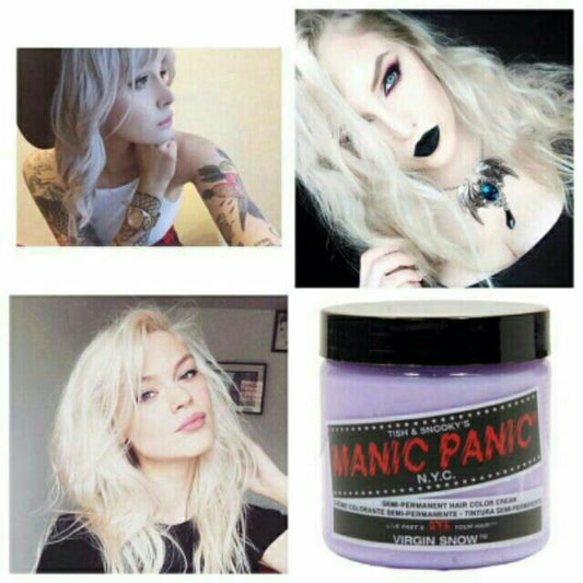 Virgin Snow Toner ● Manic Panic Semi-Permanent Hair Toner - ilovetodye