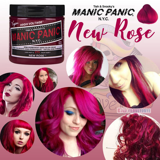 New Rose ● Manic Panic  Semi-Permanent Magenta Hair Dye - ilovetodye