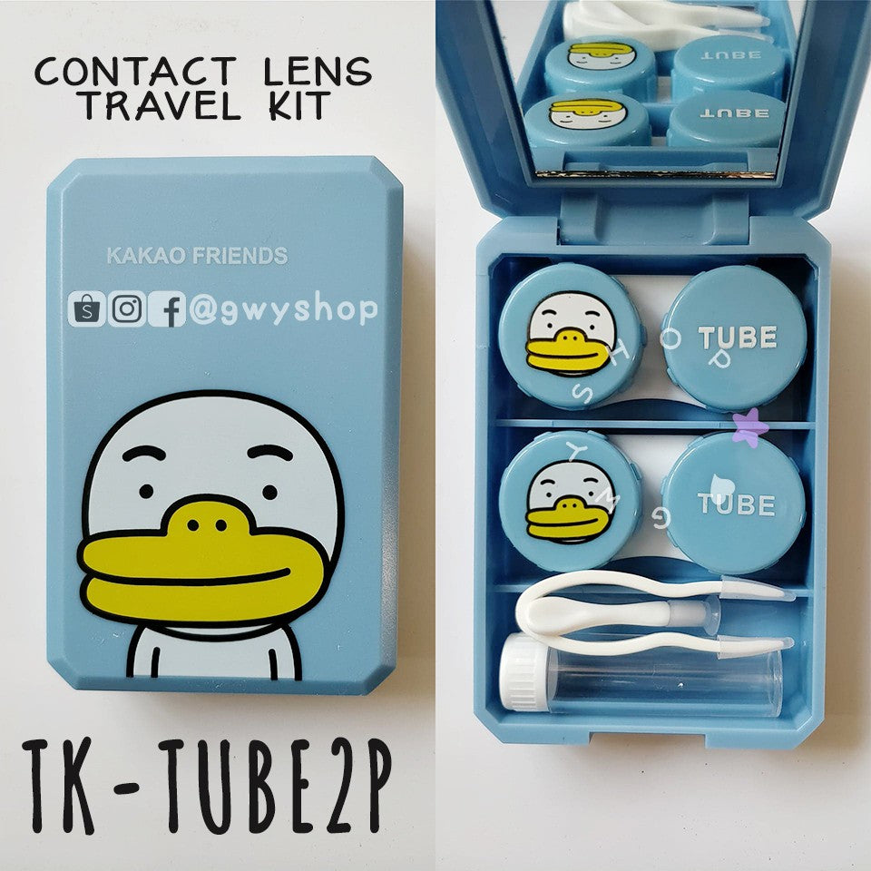 2 Pairs Kakao Tube ☆ Contact Lens Travel Kit