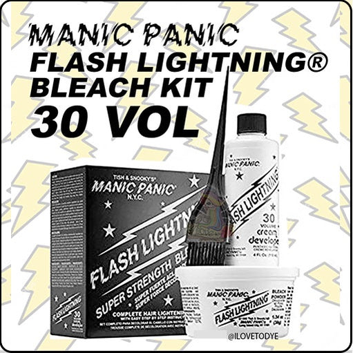 Manic Panic - 30 VOL - FLASH LIGHTNING BLEACH KIT 30 VOLUME CREAM DEVELOPER - ilovetodye