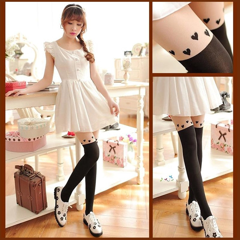 Black Hearts Stockings