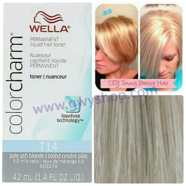 Wella Colorcharm Permanent Liquid Toners - T14 Pale Ash Blonde