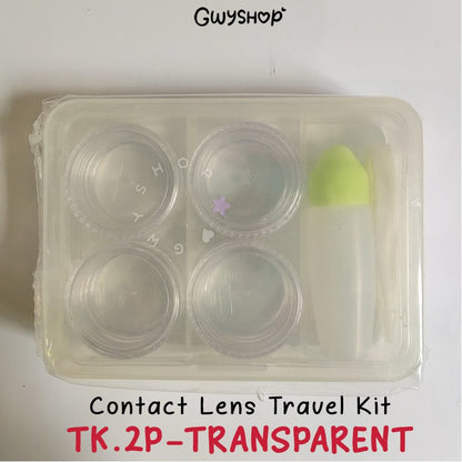 2 Pairs Transparent ☆ Contact Lens Travel Kit