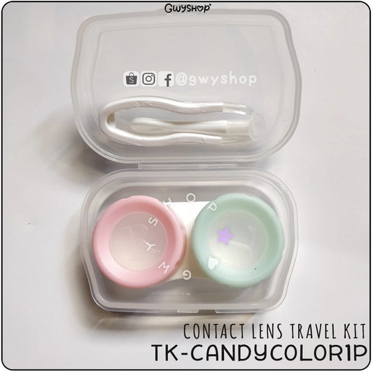 1 Pair Candy Color ☆ Contact Lens Travel Kit
