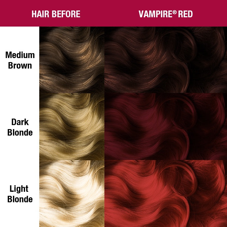 Vampire Red ● Manic Panic Semi-Permanent Pink Hair Dye Classic and Amplified - ilovetodye