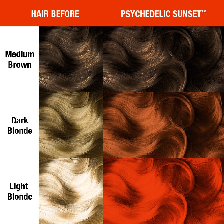 Psychedelic Sunset ● Manic Panic Semi-Permanent Orange Hair Dye - ilovetodye