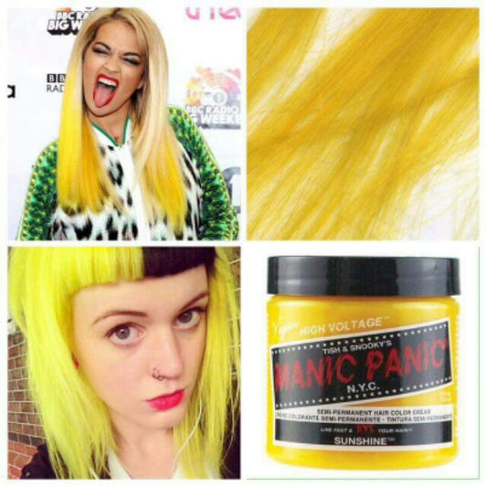 Sunshine ● Manic Panic  Semi-Permanent Yellow Hair Dye - ilovetodye