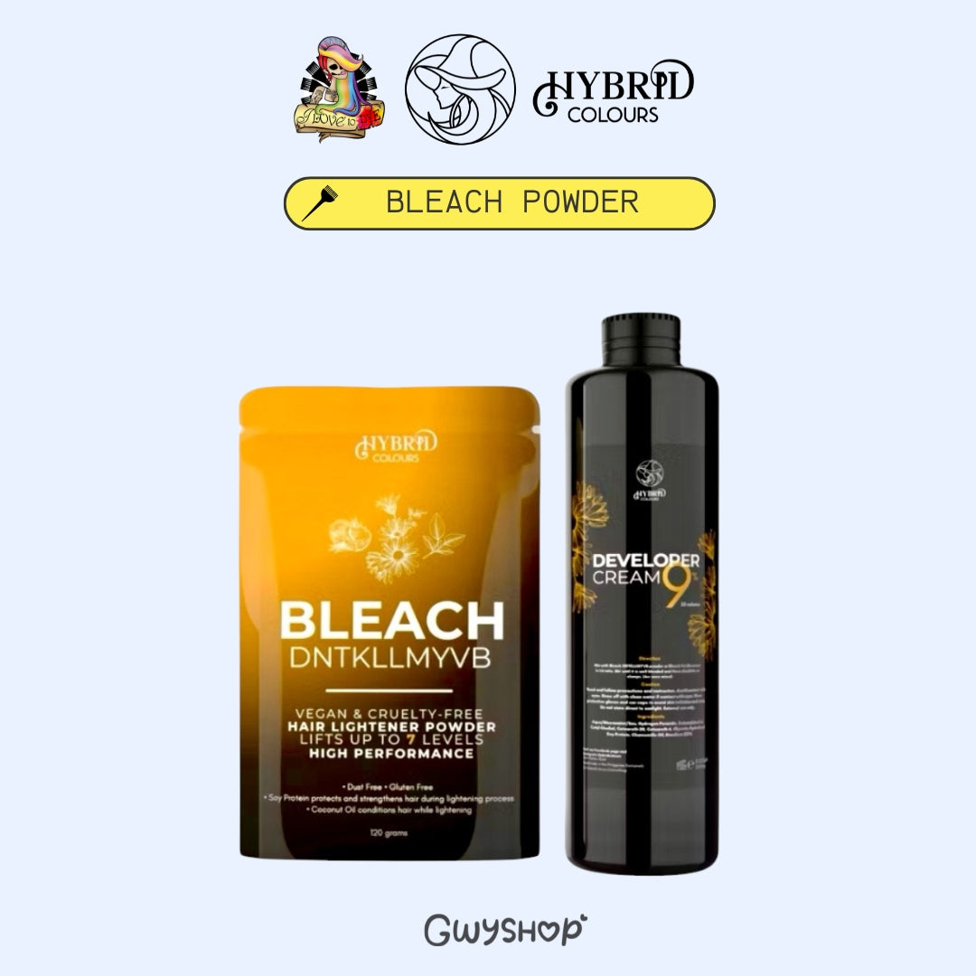 120g Bleach DNTKLLMYVB - Plant-Based Hair Lightener Powder by Hybrid Colours