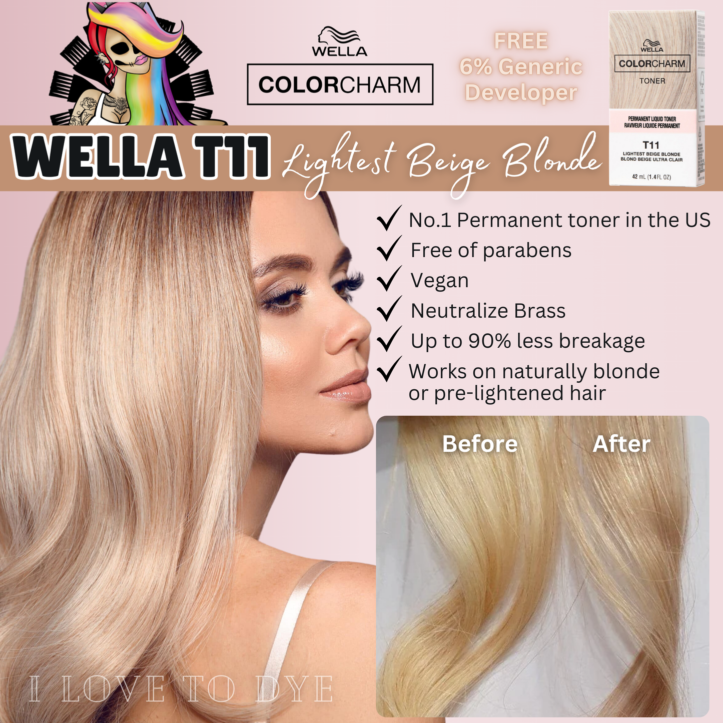 Wella Colorcharm Permanent Liquid Toners - T11 Pale Yellow