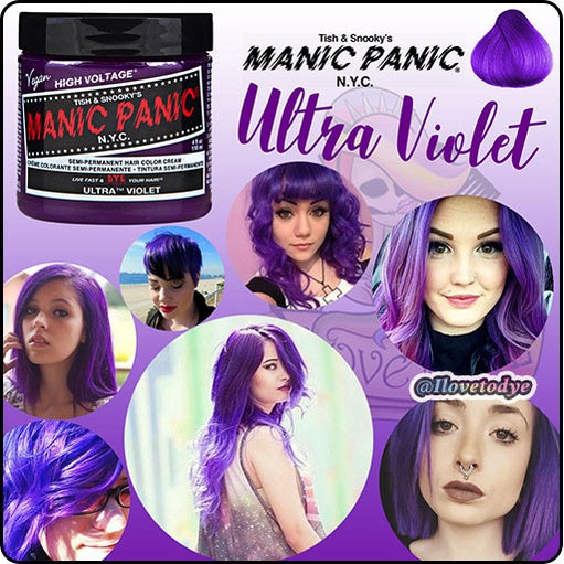 Ultra Violet ● Manic Panic Semi-Permanent Violet Hair Dye - ilovetodye