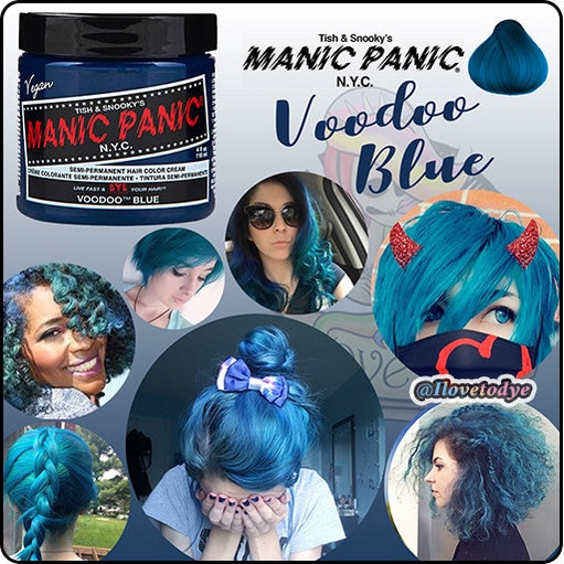 Voodoo Blue ● Manic Panic  Semi-Permanent Turquoise Hair Dye - ilovetodye