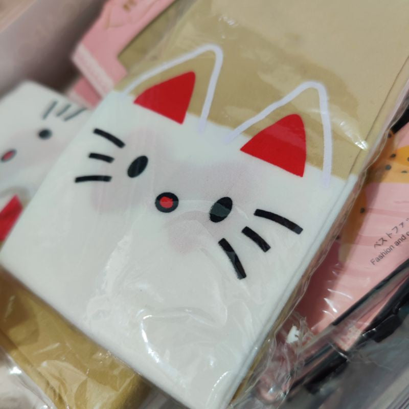 Hello Kitty (HK2) White Stockings (Dark Pink Ears)