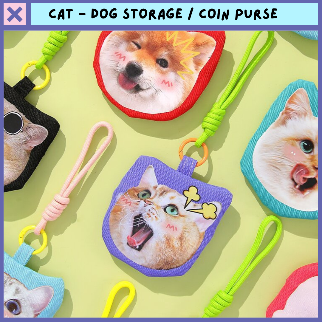 Kawaii Dog Cat Coin Purse