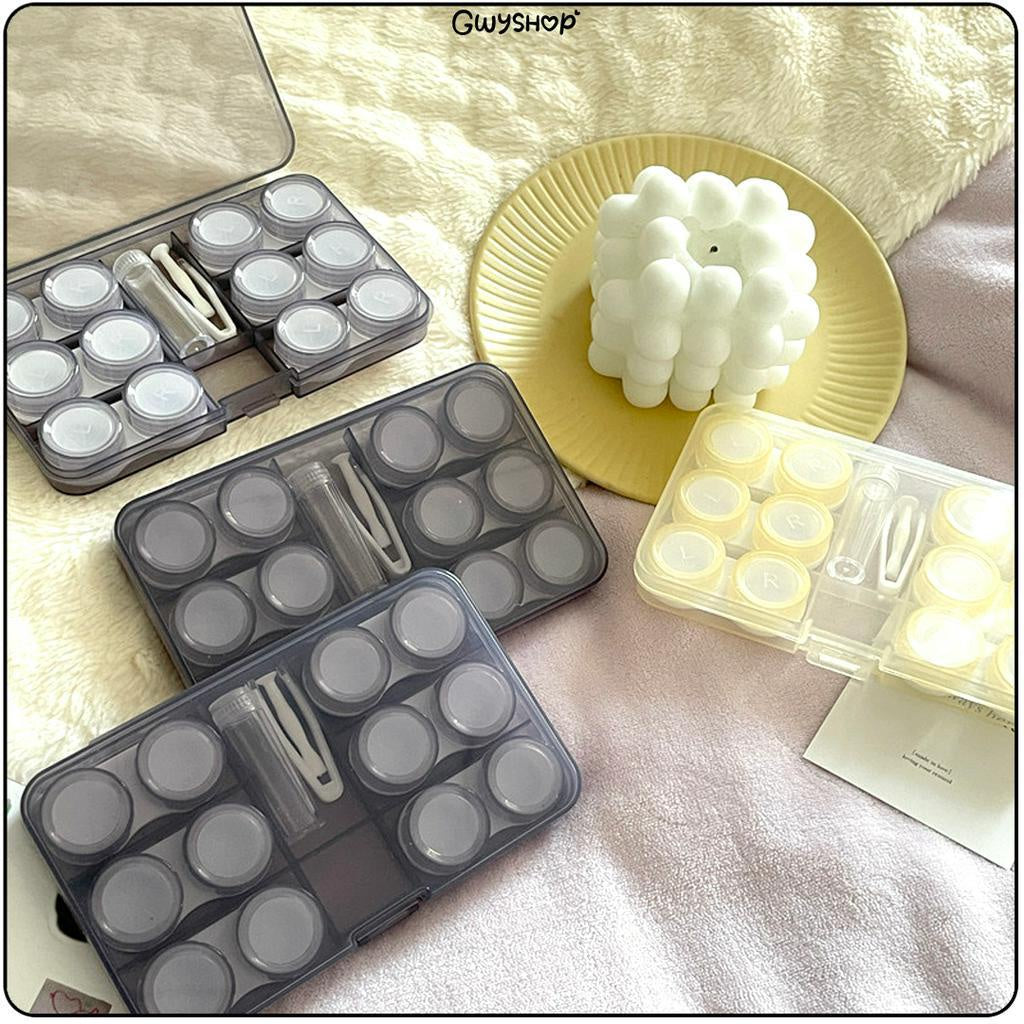 6 Pairs Circle Transparent β Contact Lens Travel Kit