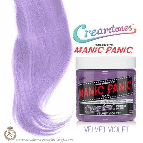 Velvet Violet Creamtones ● Manic Panic Semi-Permanent Lavender Hair Dye - ilovetodye