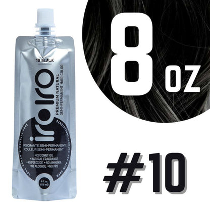 Iroiro 10 BLACK Natural Vegan Cruelty-Free Semi-Permanent Hair Color