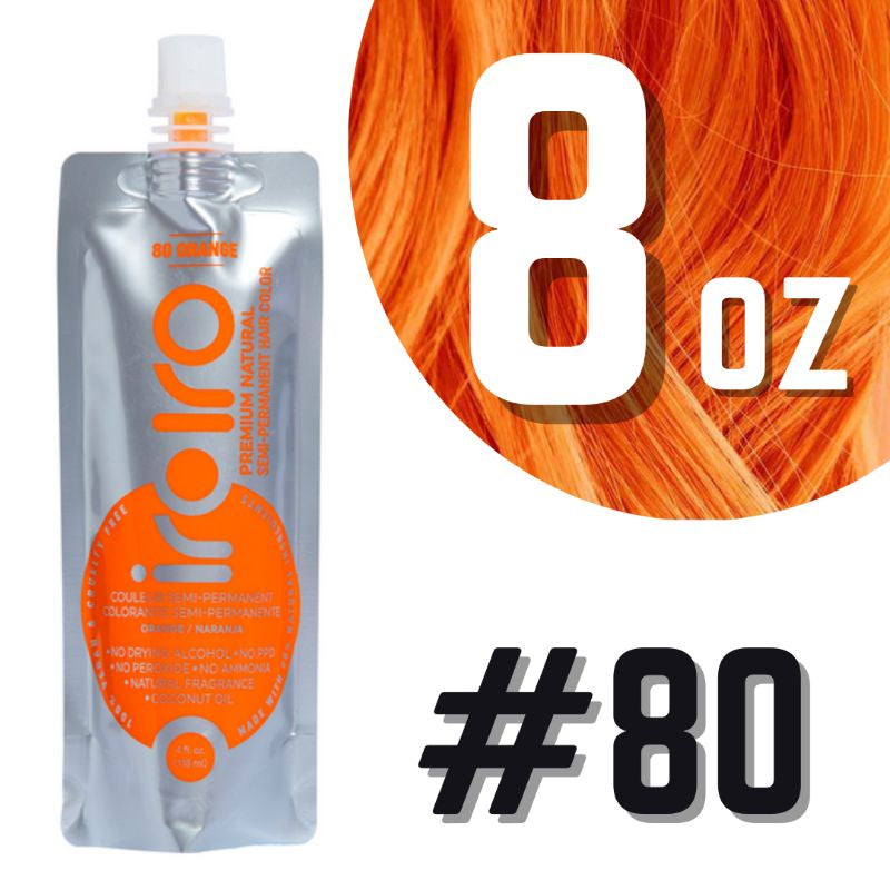 Iroiro 80 Orange Natural Vegan Cruelty-Free Semi-Permanent Hair Color