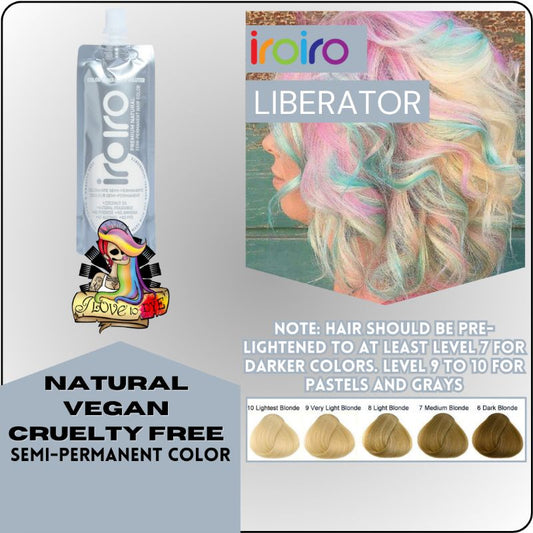 Iroiro Color Liberator Natural Vegan Cruelty-Free Semi-Permanent Hair Color Pastelizer Diluter
