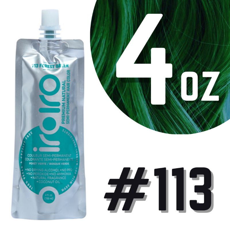 Iroiro 113 FOREST GREEN Natural Vegan Cruelty-Free Semi-Permanent Hair Color