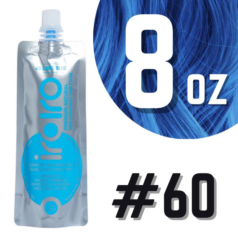 Iroiro 60 Light Blue Natural Vegan Cruelty-Free Semi-Permanent Hair Color