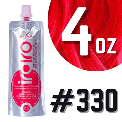 Iroiro 330 UV Reactive Neon Red ❆ Semi-Permanent Hair Dye Color