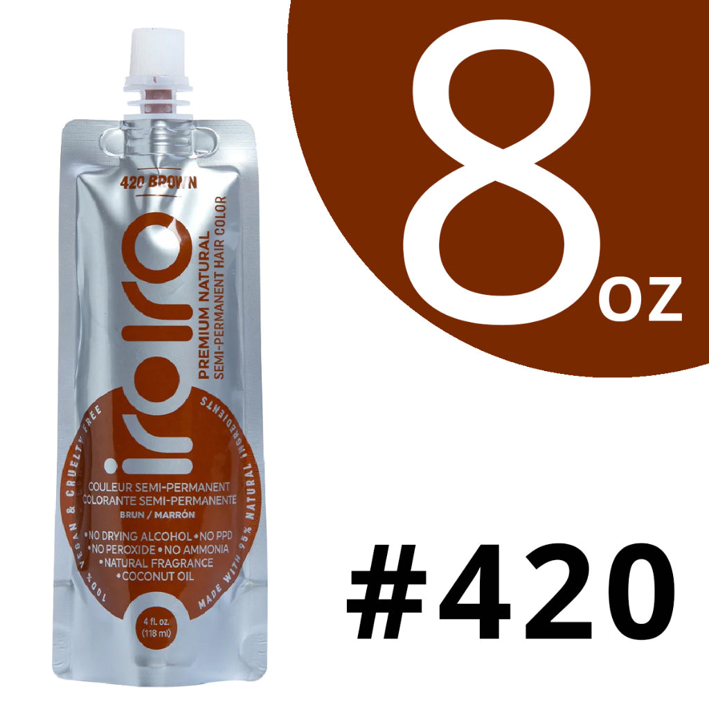 Iroiro 420 Brown Natural Vegan Cruelty-Free Semi-Permanent Hair Color