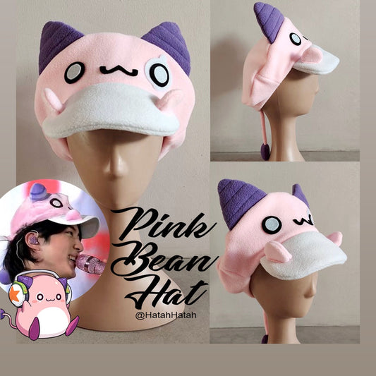 [Hatah Hatah] Pink Bean Hat Maple Story Jin BTS Hat Handmade