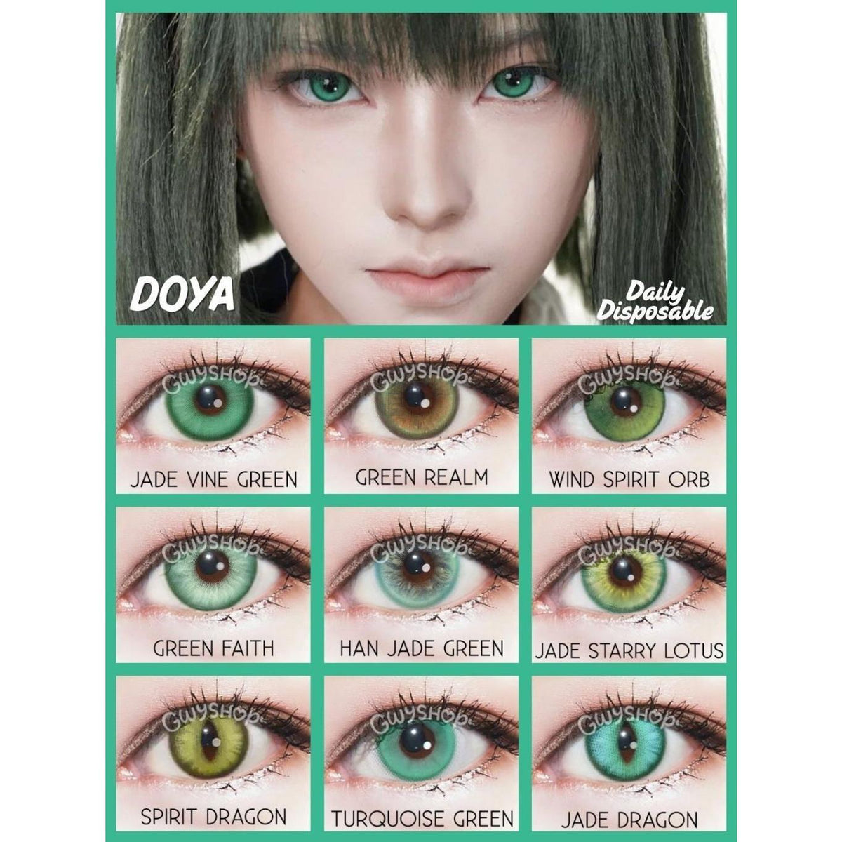 DOYA 1 DAY Lens Green Cosplay Vibrant Contact Lens