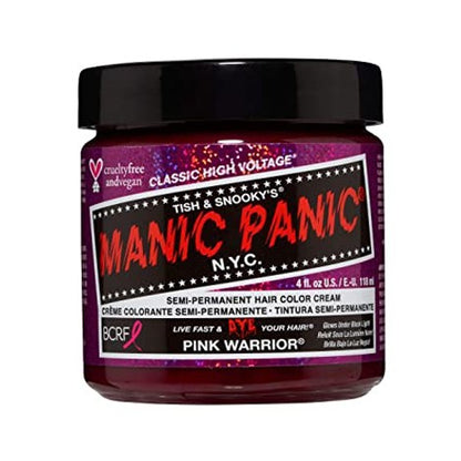 Pink Warrior ● Manic Panic Semi-Permanent Pink Hair Dye Classic and Amplified - ilovetodye