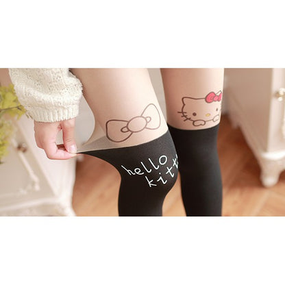 Hello Kitty (HK3) Black Stockings