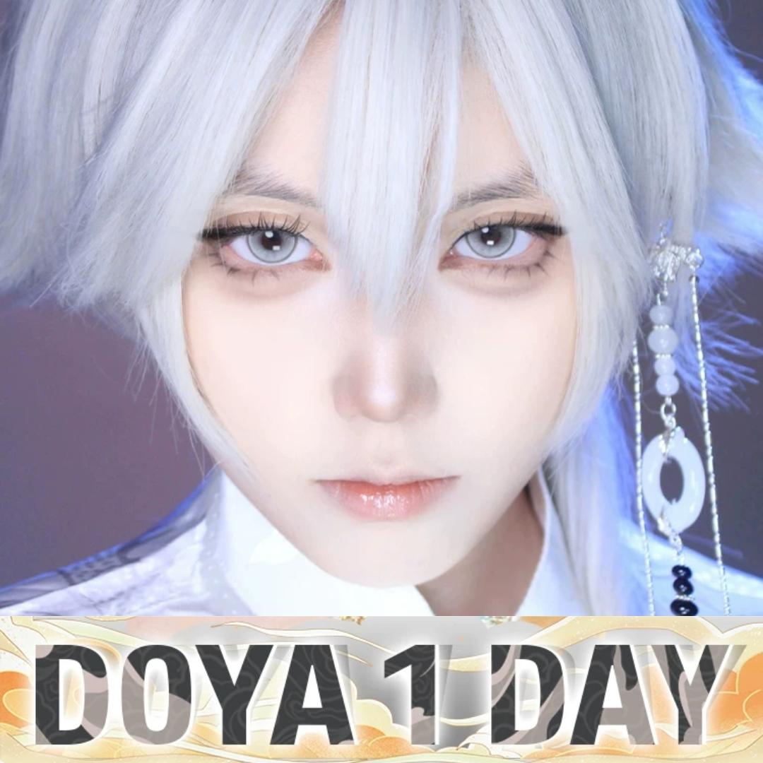 Doya 1 Day Lens GRAY SILVER WHITE Cosplay Vibrant Contact Lens