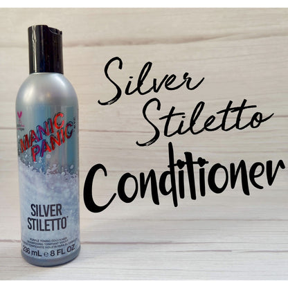 Manic Panic Hair Care  Silver Stiletto Toning Purple Shampoo & Conditioner 8oz - Ilovetodye