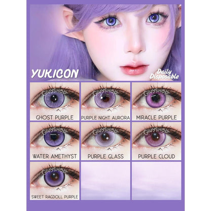 YUKICON 1 DAY PURPLE VIOLET Cosplay Vibrant Contact Lens