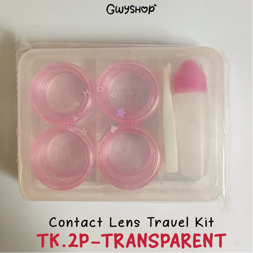 2 Pairs Transparent ☆ Contact Lens Travel Kit