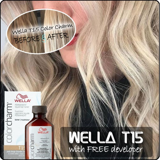 Wella Colorcharm Permanent Liquid Toners - T15 Pale Beige Blonde