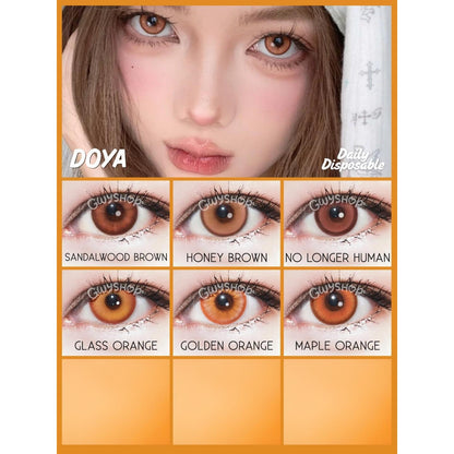 DOYA 1 DAY Use Lens Orange Brown Cosplay Vibrant Contact Lens