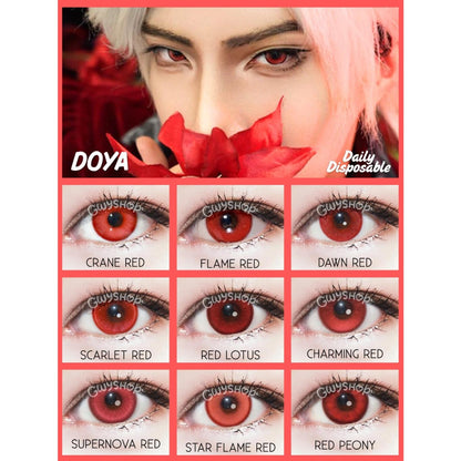 DOYA 1 DAY Lens Red Cosplay Vibrant Contact Lens
