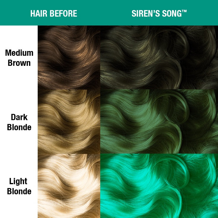 Siren's Song ● Manic Panic Semi-Permanent Green Hair Dye - ilovetodye
