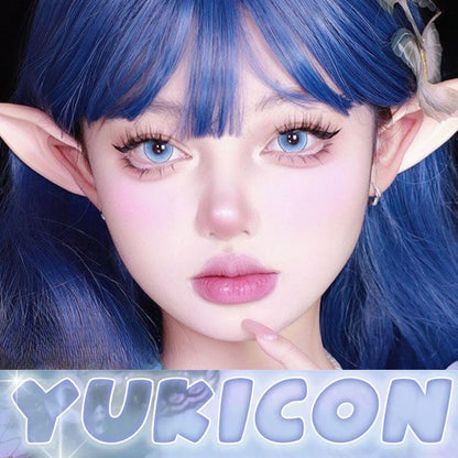 YUKICON 1 DAY BLUE CYAN TEAL Cosplay Vibrant Contact Lens