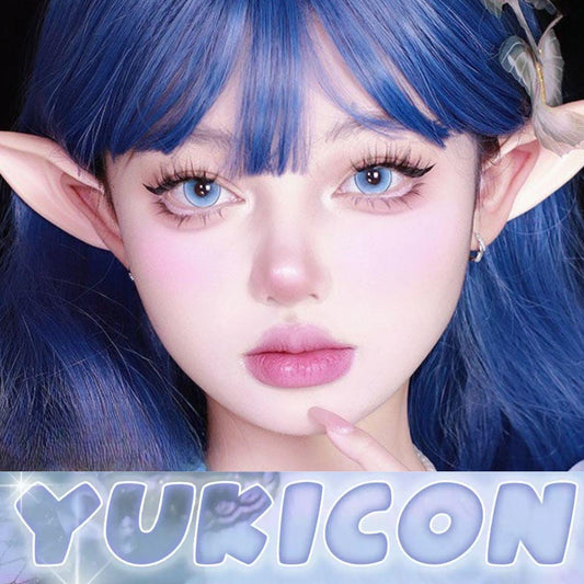 YUKICON 1 DAY BLUE CYAN TEAL Cosplay Vibrant Contact Lens