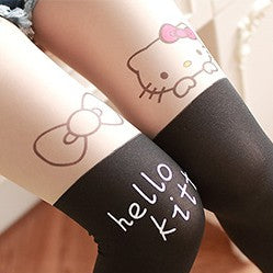 Hello Kitty (HK3) Black Stockings