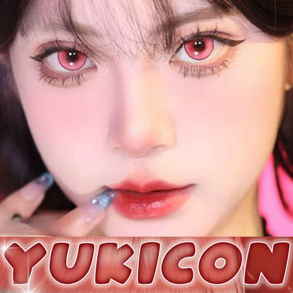 YUKICON 1 DAY RED PINK Cosplay Vibrant Contact Lens
