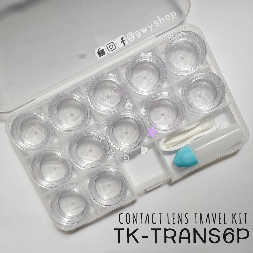 6 Pairs Transparent ☆ Contact Lens Travel Kit