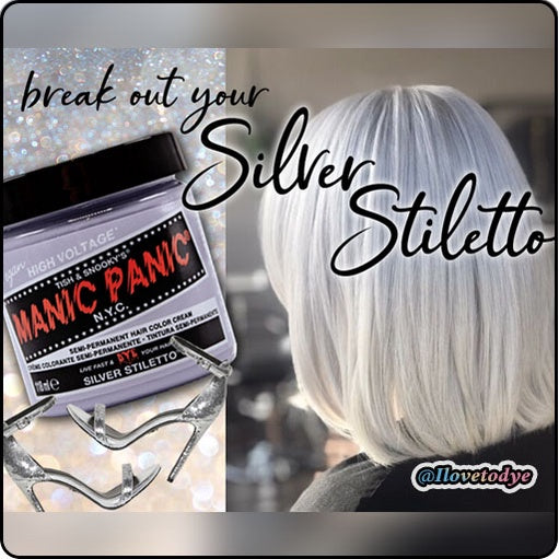 Silver Stiletto ⚫ Manic Panic Semi-Permanent Hair Dye - ilovetodye