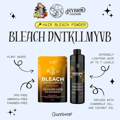 120g Bleach DNTKLLMYVB - Plant-Based Hair Lightener Powder by Hybrid Colours